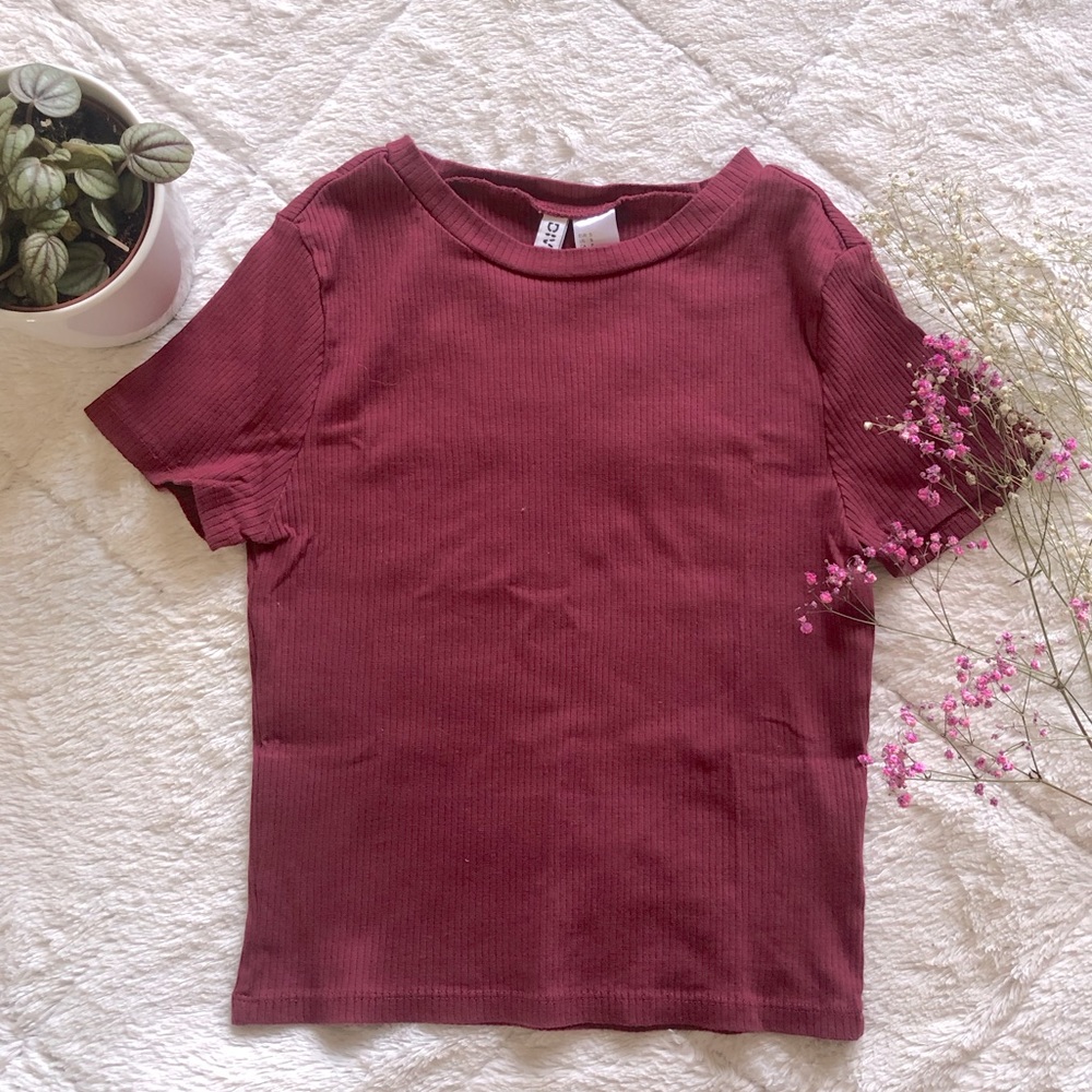 2 for 25❗️Ribbed Maroon Top